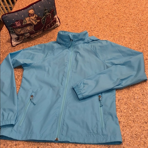 L.L. Bean Jackets & Blazers - L.L. Bean Lightweight Blue Jacket With Hood
